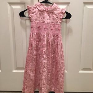 Girls Smocked Sleeveless Dress